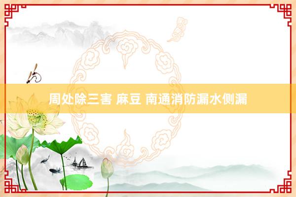 周处除三害 麻豆 南通消防漏水侧漏