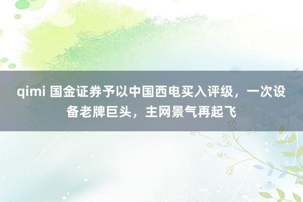 qimi 国金证券予以中国西电买入评级，一次设备老牌巨头，主网景气再起飞
